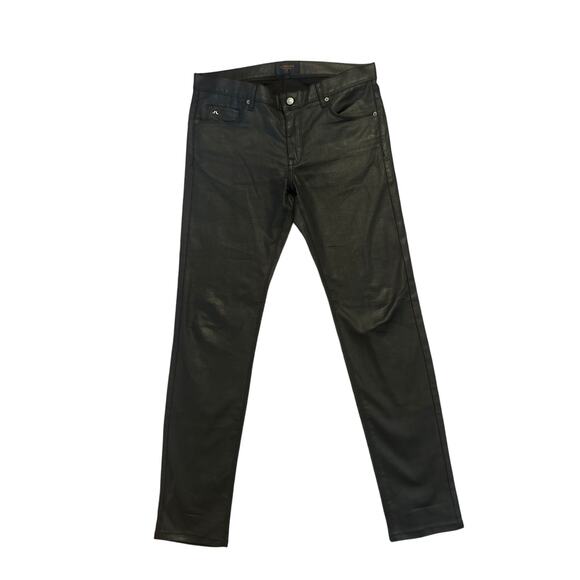 Men 34W 32L J. Lindeberg Stockholm Damien Mid-Rise Skinny Black Denim Jeans Pant - Picture 1 of 7